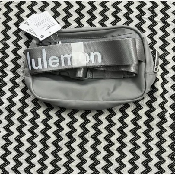 lululemon athletica Bags Nwt Silver Dropwhite Wordmark Everywhere